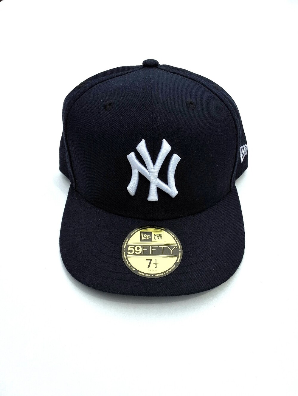 NY Yankees New Era 59FIFTY - Fitted Hat - Navy/White (Size 7 1/2)
